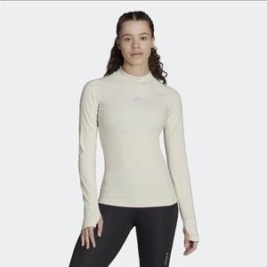 Adidas workout top Techfit Warm Women's Training Long-Sleeve Top size M